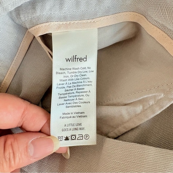 Aritzia Wilfred Allant Gray Linen Blend Cropped Pants - Picture 8 of 13